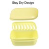 Unique Bargains Plastic Soap Dish Keep Soap Dry Soap Cleaning Storage for Home Bathroom Kitchen - 3 of 4