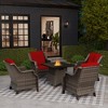 UPTION 4-Person Seating Group With Fire Pit And Cushions - 4 of 4