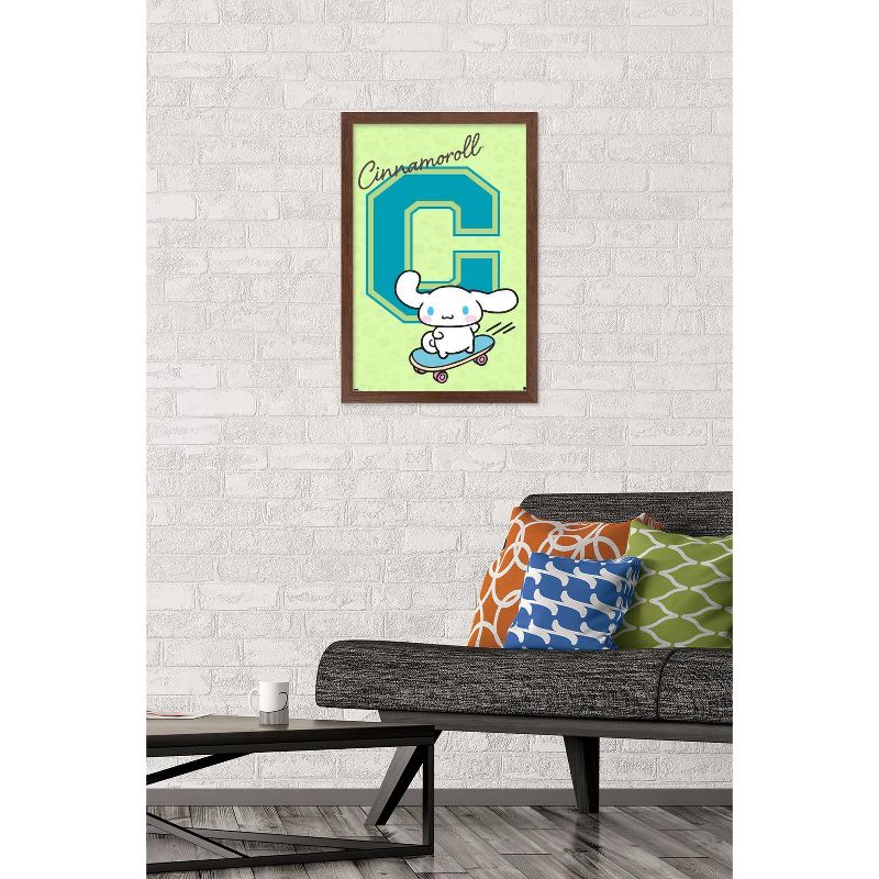 Trends International Hello Kitty and Friends: 24 College Letter - Cinnamoroll Framed Wall Poster Prints, 2 of 7