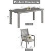 Heynemo 7 Pieces Patio Dining Sets, Aluminum Outdoor Dining Table with 6 Chairs & Removable Cushion for Lawn, Garden, Backyard - 2 of 4