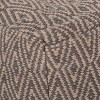 Amuleto Hand - Loomed Cotton Pouf, Dark Grey and Brown - 4 of 4