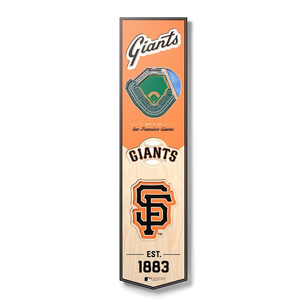 Photos - Coffee Table 8" x 32" MLB San Francisco Giants 3D Stadium Banner