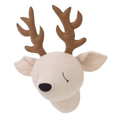 Little Love Plush Head Nursery Wall Decor Deer Beige/Brown - NoJo