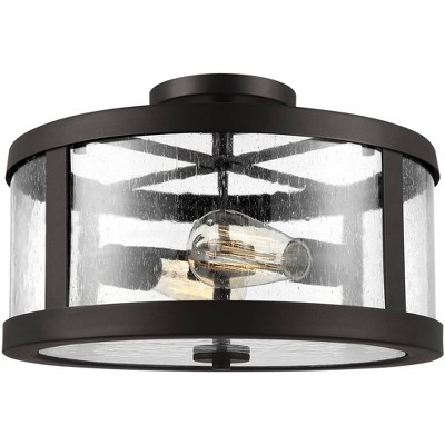 Feiss Harrow 15"W Oil Rubbed Bronze 2-Light Ceiling Light