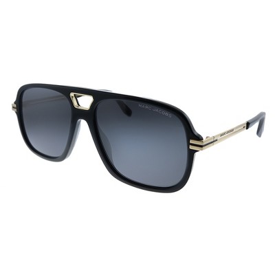 Marc Jacobs MARC 415/S 2M2 Unisex Aviator Sunglasses Black Gold 56mm