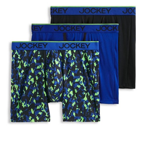 Jockey Men s Chafe Proof Pouch Microfiber 6 Boxer Brief 3 Pack S Ultra Blue expressive Blue black Target