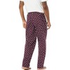 TIME HOLLOW Burgundy Straight-Fit Woven Pajama Pants - 3 of 3