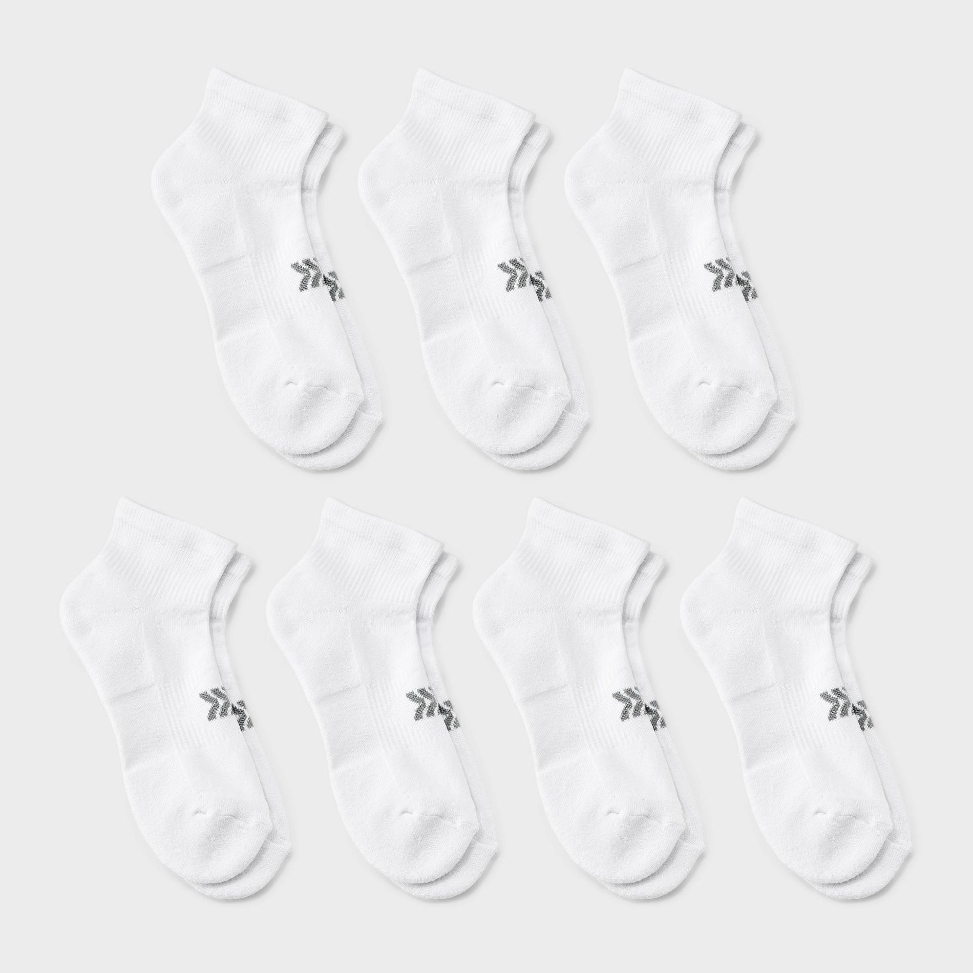 Women's Cushioned 6+1pk Ankle Athletic Socks - All In Motion™ White - 4-10
