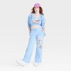 Women's Hello Kitty and Pusheen Graphic Flare Leg Lounge Pants - Blue - image 3 of 3