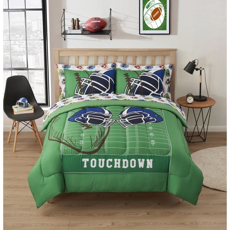 Kids Football Printed Bedding Set Includes Sheet Set by Sweet Home Collection™, 1 of 5