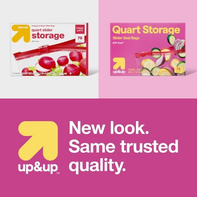 Quart Slider Storage Bag - 76ct - up&up™
