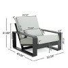 Modern Aluminum Outdoor Patio Lounge Chair,Indoor Chaise Lounge with Cushion for Living Room,Garden Loungers for Backyard-Coolbibila - 4 of 4