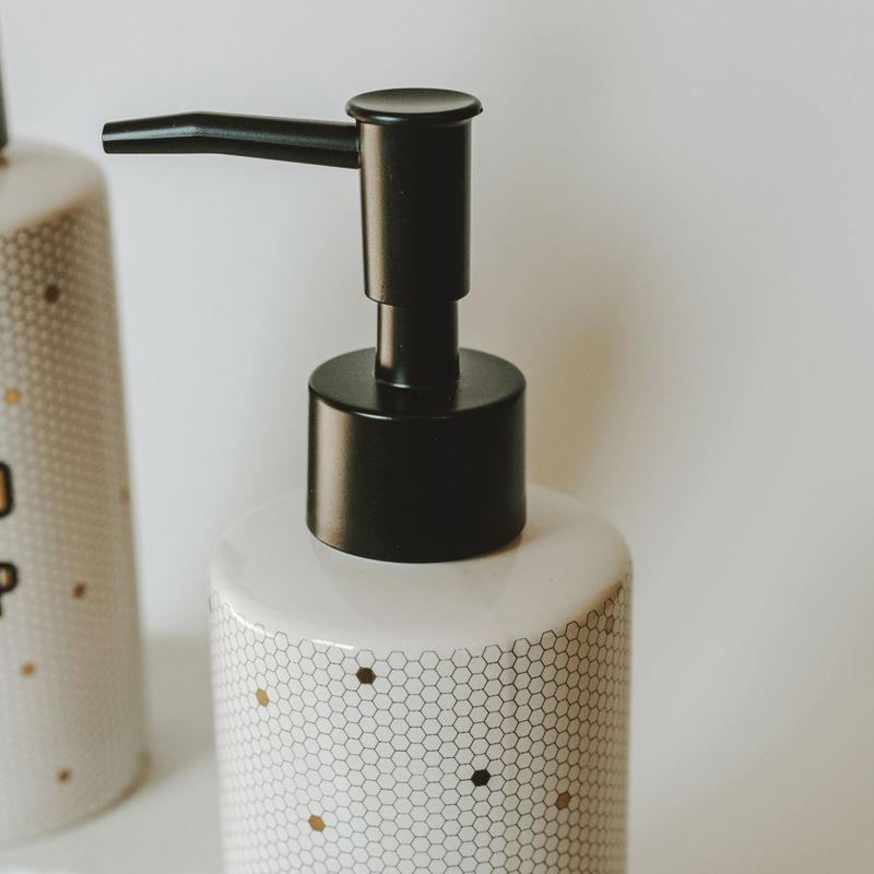 Sweet Water Decor Gold Tile Ceramic Hand Soap Dispenser - 8.5oz, 5 of 9