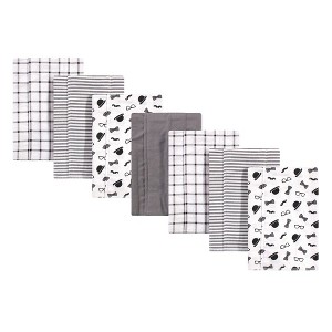 Little Treasure Baby Boy Cotton Flannel Burp Cloths 7pk, Gentleman, One Size - 1 of 1
