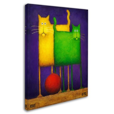 Trademark Fine Art -Daniel Patrick Kessler 'Double Trouble I' Canvas Art