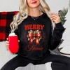 Simply Sage Market Women's Graphic Sweatshirt Coquette Merry Mama Bow - 2 of 4