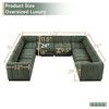 192”  U Shape Chenille Sectional Couch, 8 Seater Oversized Modular Sofa Set for Living Room Office-Morden Fort - 3 of 4