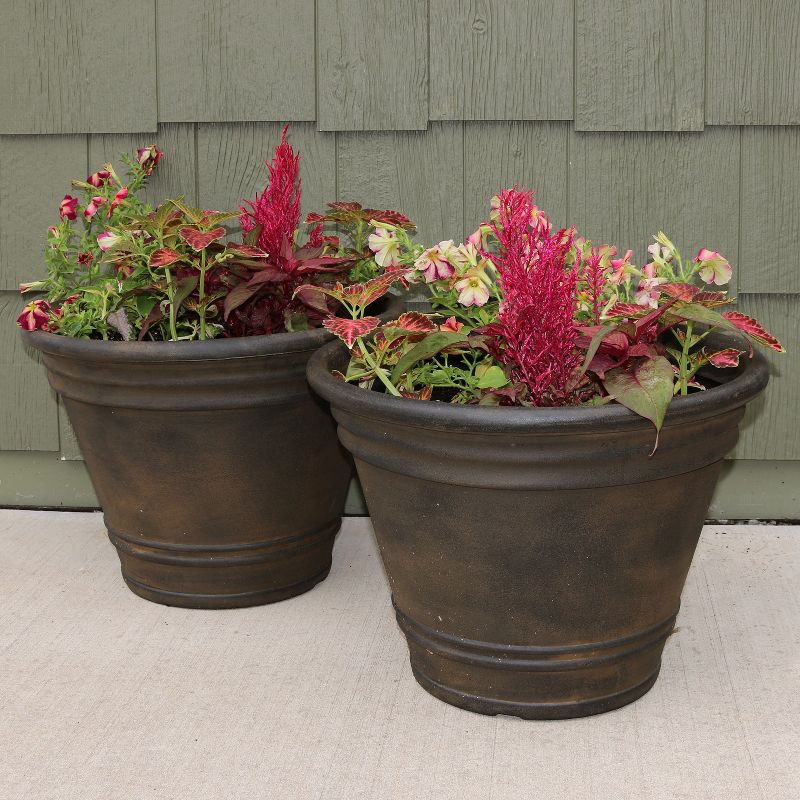 Sunnydaze Indoor/Outdoor Patio, Garden, or Porch Weather-Resistant Franklin Flower Pot Planter - 20", 3 of 9