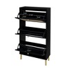 NicBex Shoe Cabinet with 3 Doors,Freestanding Shoe Organizer for Hallway,Entryway - 2 of 4