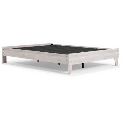 Queen Shawburn Platform Bed White/Dark Charcoal Gray - Signature Design by Ashley