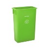 Alpine Industries Polypropylene Commercial Indoor Trash Can with Swing Lid and Dolly 23-Gallon Lime - 4 of 4
