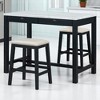 3-Piece Modern Dining Set with Faux Marble Table & 2 Stools, Space-Saving with Storage Drawers, Upholstered for Small Spaces or Dining Room - 3 of 4