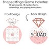 Big Dot of Happiness Bride Squad - Bar Bingo Cards and Markers - Rose Gold Bridal Shower or Bachelorette Party Shaped Bingo Game - Set of 18 - 3 of 4