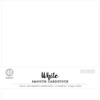 Colorbok 6x6 Black & White Craft Card Stock Paper, 100 Sheets 