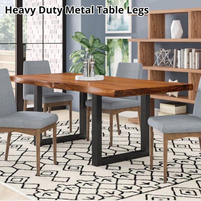 Metal Table Legs Heavy Duty Furniture Legs Square Tube Desk Legs Dining Table Legs Office Tables Computer Desk Legs DIY Bench Legs Set of 2
