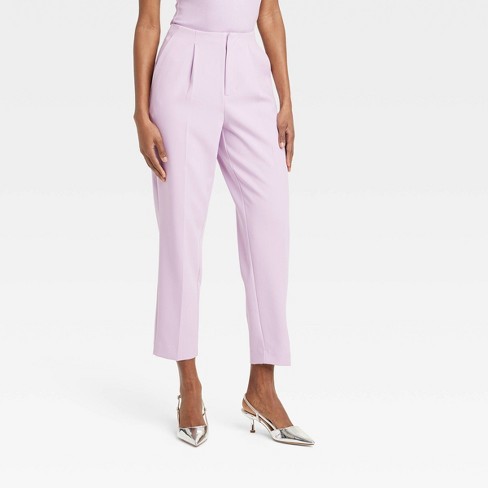 Women's High-Rise Tailored Trousers - A New Day™ Lavender 12