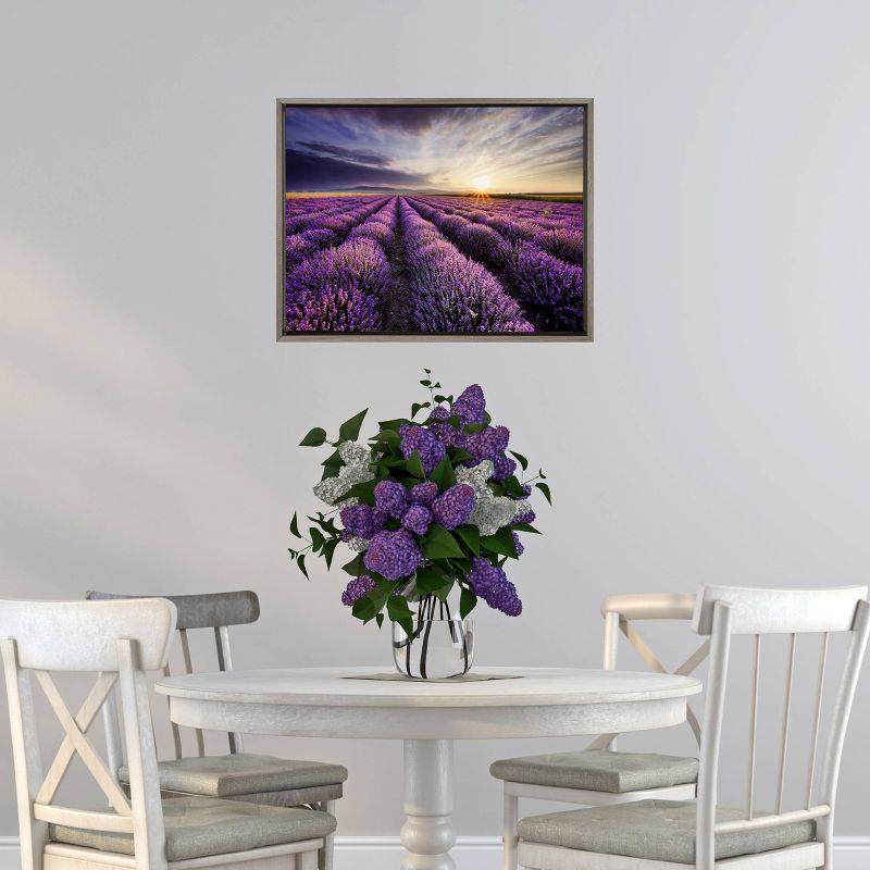 24&#34;x18&#34; Lavender Sunrise Framed Canvas Wall Art - Amanti Art, 6 of 9