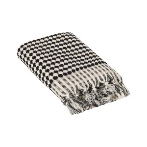 Olive & Linen Dots Turkish Terry Hand Towel - 1 of 4
