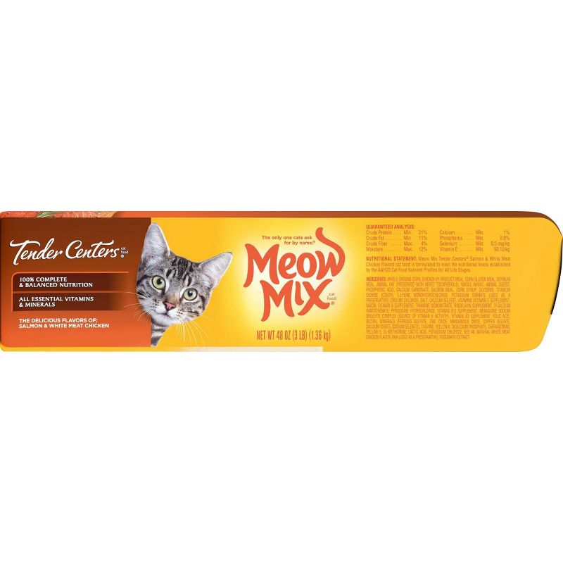 Meow Mix Tender Centers with Flavors of Salmon & Chicken Adult Complete & Balanced Dry Cat Food, 4 of 10