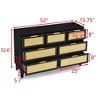 NicBex Rattan Dresser for Bedroom,Natural Style Drawers with Metal pulls,Dressers for Kids Room,Living Room,Entry and Hallway - 3 of 4