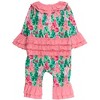 RuffleButts Baby Girls Knit Long Sleeve Ruffle Flare Romper - 2 of 2