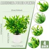 BRINJOY 4-Pack Mini Artificial Potted Plants - Small Faux Greenery for Indoor Spring Decor, Home Office, and Desktop - 3 of 4