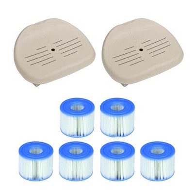thumbnail image 2 of Intex PureSpa Cup Holder 2 Standard Size Beverage Containers 28500E Tan Tray New 2 of 14