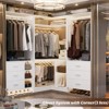 Besiost Corner Closet Organizer with Shelves, Freestanding Closet System - 3 of 4