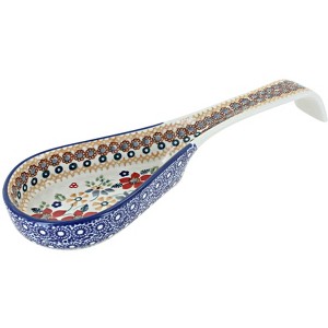 Blue Rose Polish Pottery P164 Manufaktura Large Spoon Rest - 1 of 1