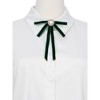 INSPIRE CHIC Women's Pre-tied Velvet Ribbon Heart Beads Bow Tie - 4 of 4