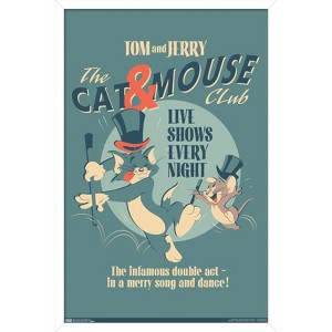 Trends International Tom And Jerry - Cat And Mouse Club Framed Wall Poster Prints - 1 of 4