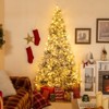 Tangkula 7 FT Half Artificial Christmas Tree w/ 852 Branch Tips & 240 LED Lights 9 Modes - 2 of 4