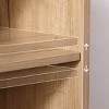 GlasFlength Utility Storage Cabinets Mid Century 3 Drawers with Woven Rattan Doors for Living Room Dining Room, Beige, 35.4"*11.8"*31.5" - 3 of 4