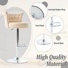 PAGED Adjustable Swivel Bar Stool Set of 2 Velvet Island Chairs with Silver Plated Metal Leg for Kitchen Island, Dining Room - 4 of 4
