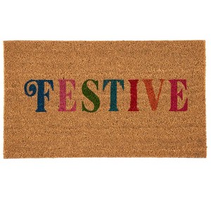 Shiraleah "Festive" Holiday Doormat - 1 of 4