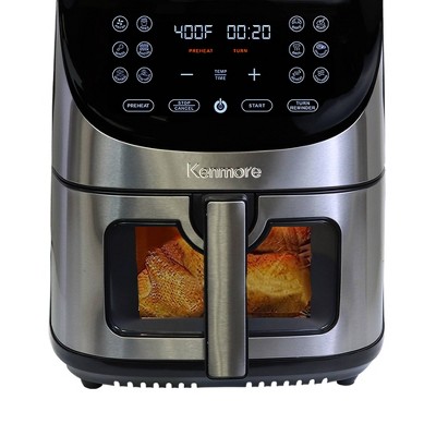 Kenmore 8 Qt Stainless Steel Digital Dual Basket Air Fryer