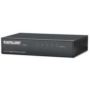 Intellinet 5-Port Gigabit Ethernet Desktop Switch with Metal Housing - 1 of 4