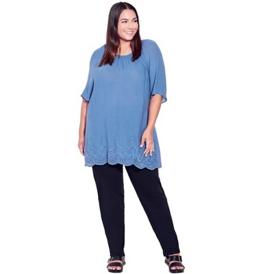 Avenue Women's Plus Size Butter Denim Straight Leg Jean