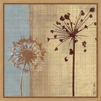 Amanti Art Silhouette in the Breeze III (Dandelion Flower) by Tandi Venter Canvas Wall Art Print Framed 16 x 16-in.