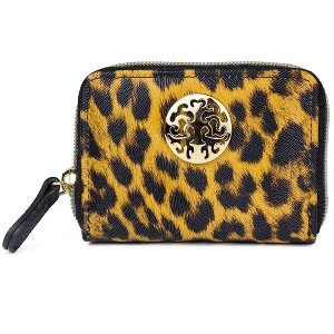 Rebecca & Rifka Leopard Animal Print Medallion Zip Accordian Wallet - 1 of 1